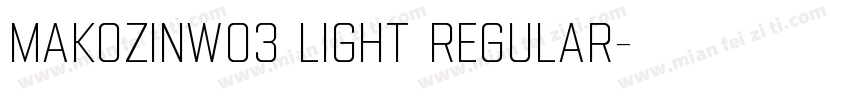 MakozinW03 Light Regular字体转换